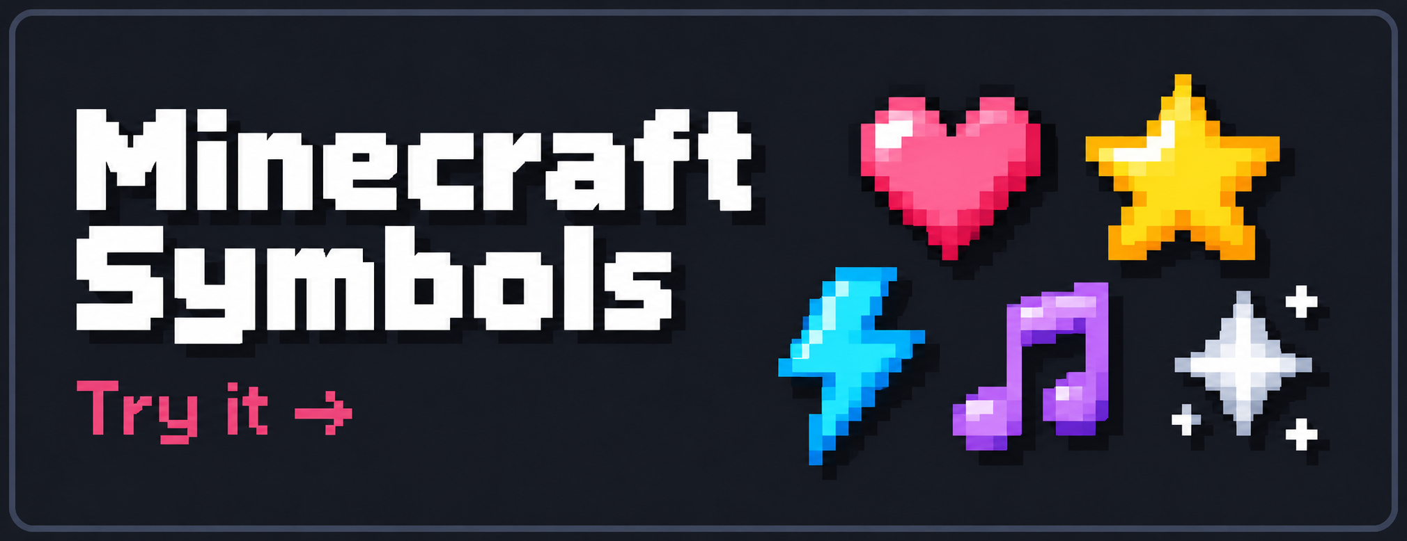 Minecraft Symbols — try it